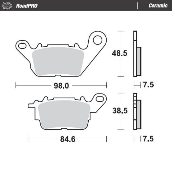 Plaquettes de frein MOTO MASTER 412904 Road Pro Ceramic