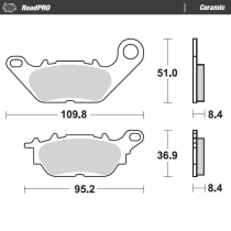 Plaquettes de frein MOTO MASTER 413004 Road Pro Ceramic
