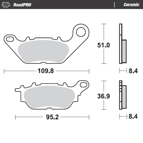 Plaquettes de frein MOTO MASTER 413004 Road Pro Ceramic