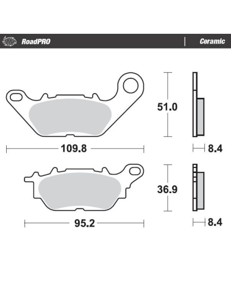 Plaquettes de frein MOTO MASTER 413004 Road Pro Ceramic