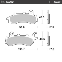 Plaquettes de frein MOTO MASTER 413604 Road Pro Ceramic