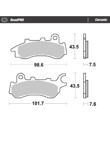 Plaquettes de frein MOTO MASTER 413604 Road Pro Ceramic