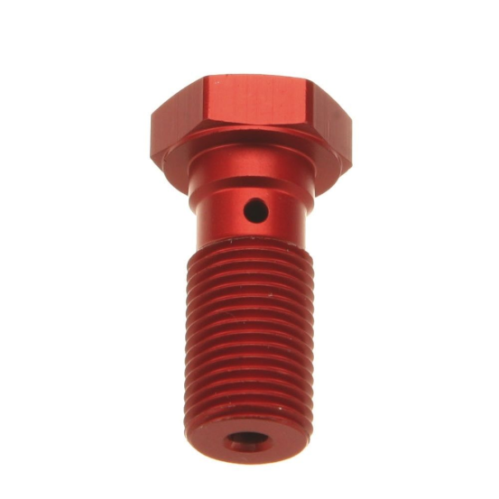Vis banjo rouge TRW pour durite de frein M10 x 1,25