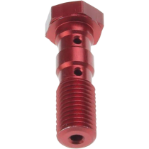 Vis banjo double rouge TRW pour durites de freins M10 x 1,25
