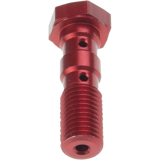 Vis banjo double rouge TRW pour durites de freins M10 x 1,25