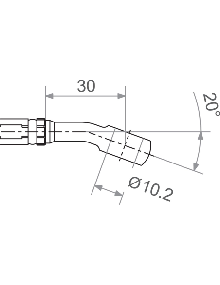 Banjo coudé 20° TRW pour durite de frein M10 bleue