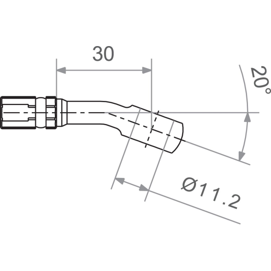 Banjo coudé 20° TRW pour durite de frein 7/16 20 noire