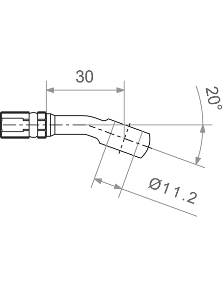 Banjo coudé 20° TRW pour durite de frein 7/16 20 noire