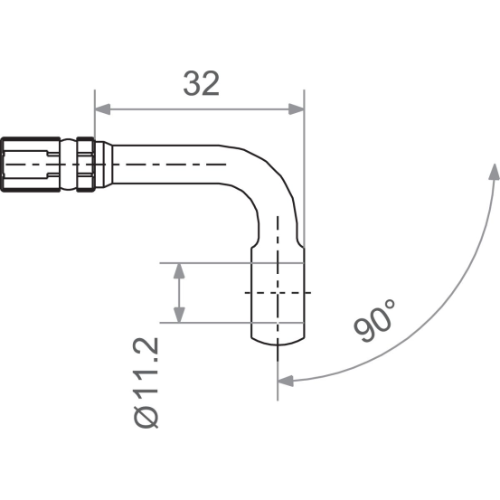 Banjo coudé 90° TRW pour durite de frein 7/16 90 noire