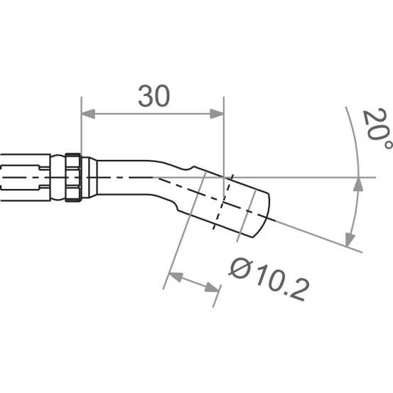 Banjo coudé 20° TRW pour durite de frein M10 noire