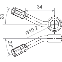 Banjo TRW pour durite de frein M10 30 noire
