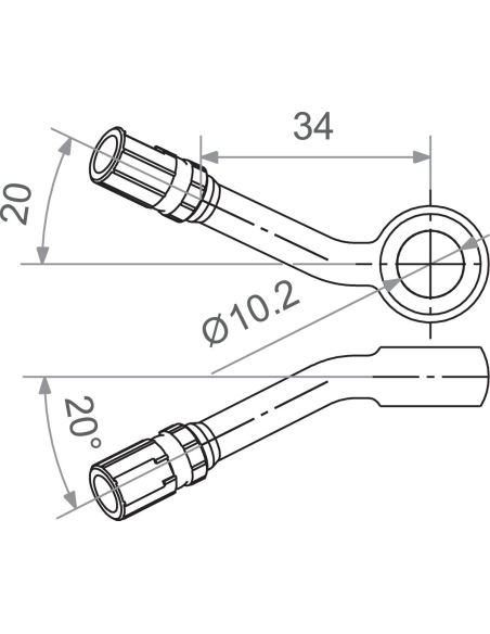 Banjo TRW pour durite de frein M10 30 noire