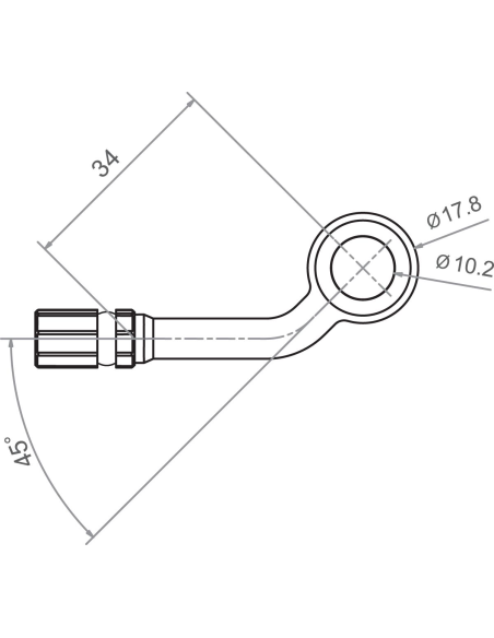 Banjo TRW pour durite de frein M10 40S noire
