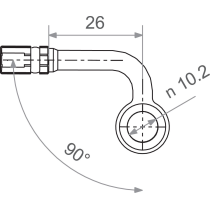 Banjo TRW pour durite de frein M10 50S noire