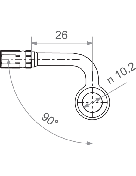 Banjo TRW pour durite de frein M10 50S noire