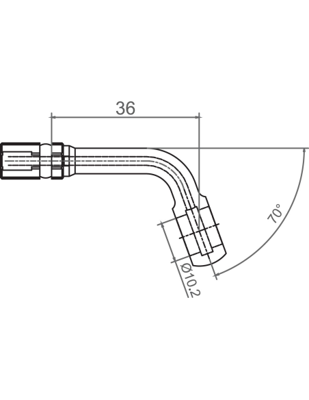 Banjo TRW pour durite de frein M10 70 noire