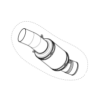 Tube de liaison collecteur-silencieux TRACK DAY AKRAPOVIC titane- APRILIA RSV4 1100- TUONO V4 1100 RR 2021