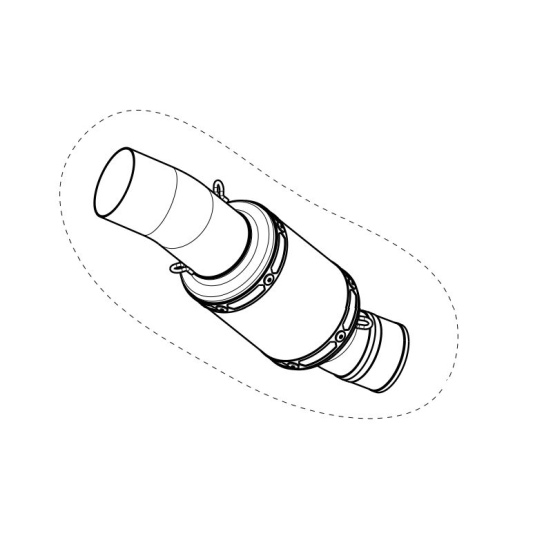 Tube de liaison collecteur-silencieux TRACK DAY AKRAPOVIC titane- APRILIA RSV4 1100- TUONO V4 1100 RR 2021