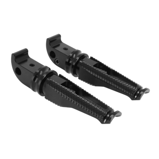 Paire de repose-pieds arrières AVOC - Aluminium CNC - YAMAHA 700 MT-07 NOIR