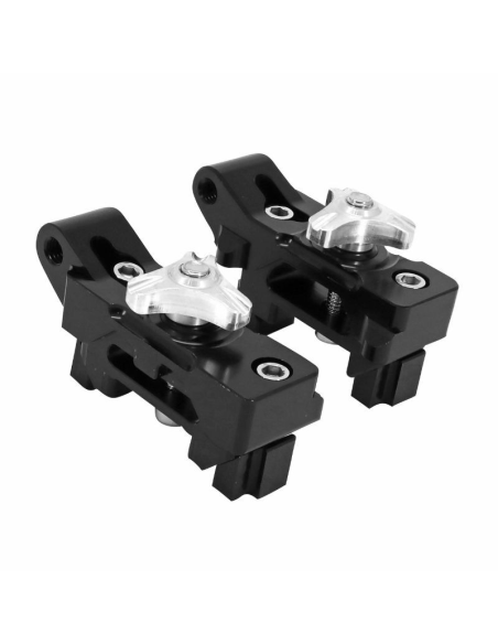 Tendeurs de chaine alu CNC noirs AVOC - YAMAHA 700 MT-07 2014-2020