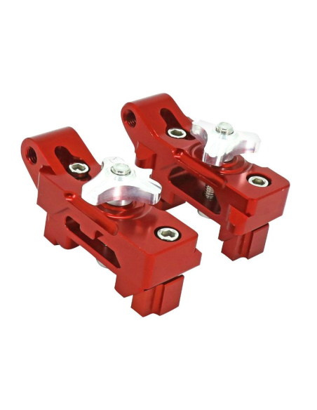Tendeurs de chaine alu CNC rouges AVOC - YAMAHA 700 MT-07 2014-2020