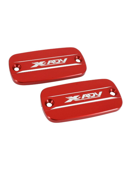 Couvercles de réservoir de maitre cylindre de frein AVOC - Rouge gravé - HONDA 750 X-ADV