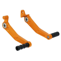 Sélecteur de vitesse + pédale de frein alu CNC orange AVOC - KTM 125 DUKE