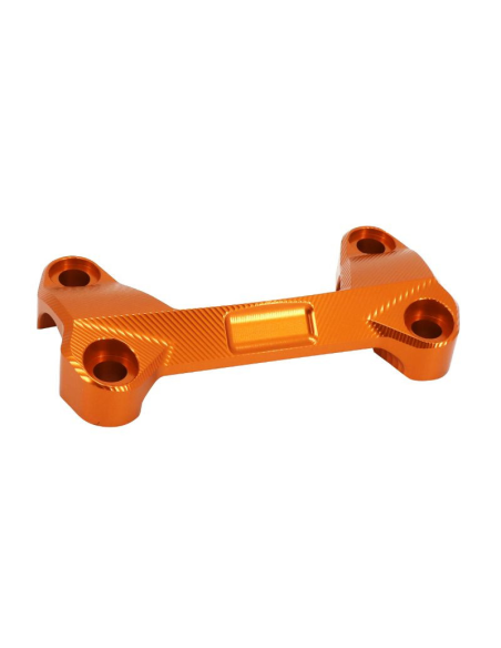 Pontet supérieur de guidon alu CNC orange AVOC - KTM 125 DUKE