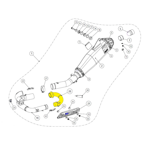 Collecteur Echappement AKRAPOVIC Titane Yamaha 250 WRF 2015-2018 YZF 2014-2018