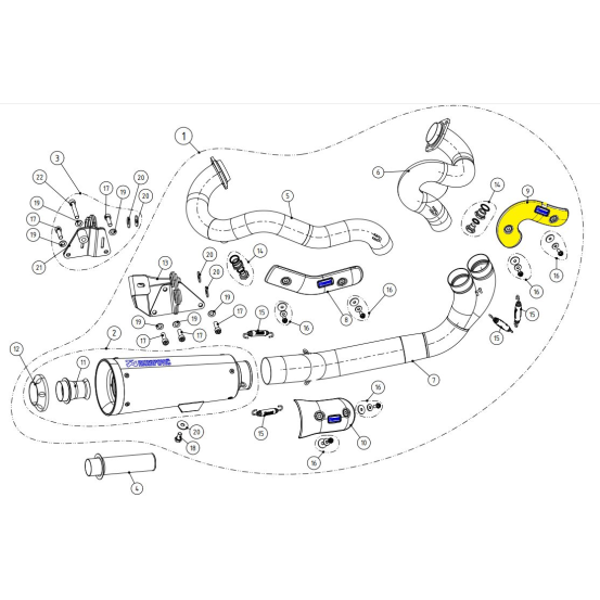 Pare-chaleur en carbone AKRAPOVIC - P-HSHDRODCA2
