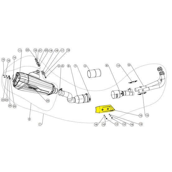 Pare-chaleur en inox AKRAPOVIC - P-HSYA14