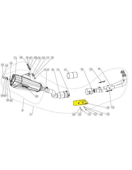 Pare-chaleur en inox AKRAPOVIC - P-HSYA14