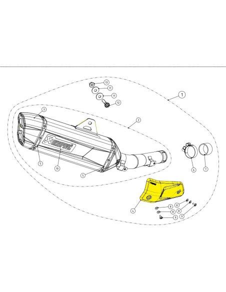 Pare-chaleur en carbone AKRAPOVIC - P-HSY7SO2