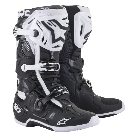 Bottes cross Alpinestars Tech 10 - Noir Blanc