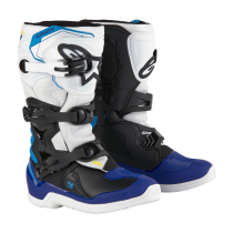 Bottes enfant cross Alpinestars Tech 3S - Blanc Noir Bleu
