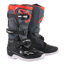 Bottes cross enfant Alpinestars Tech 7S- Noir Gris Rouge Fluo