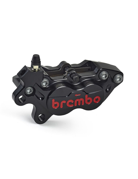 Étrier de frein avant P4-40RR BREMBO droit - Entraxe 40mm - Anodisé noir logo rouge