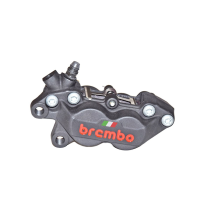 Étrier de frein avant P4 30-34 BREMBO gauche - Entraxe 40mm - anodisé noir drapeau Italien