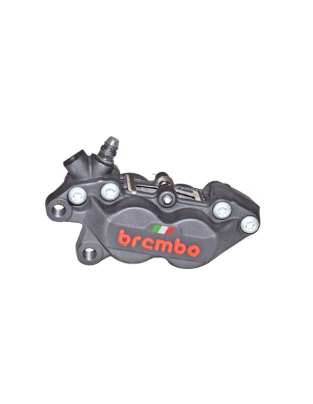Étrier de frein avant P4 30-34 BREMBO gauche - Entraxe 40mm - anodisé noir drapeau Italien