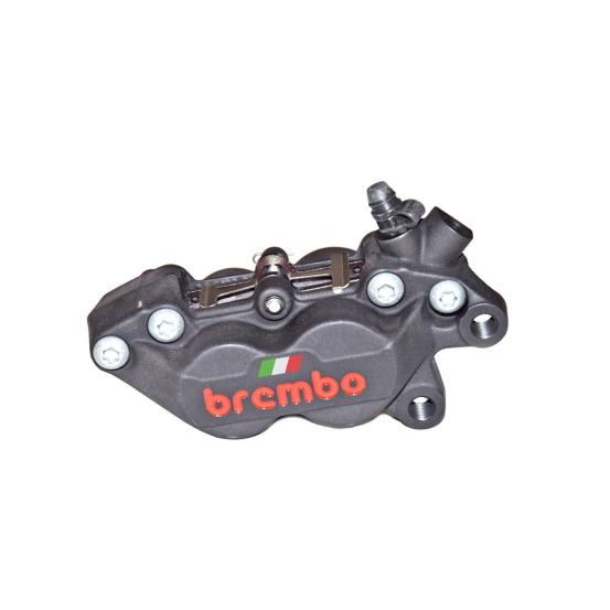 Étrier de frein avant P4 30-34 BREMBO droit - Entraxe 40mm - anodisé noir drapeau Italien