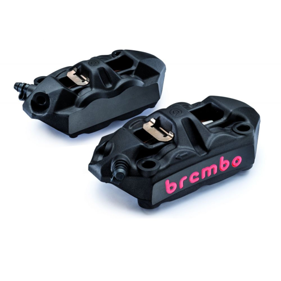 Pack 2 étrier de freins M4 noir radiaux BREMBO Monoblocs moulés - Entraxe 100mm
