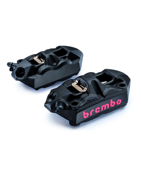 Pack 2 étrier de freins M4 noir radiaux BREMBO Monoblocs moulés - Entraxe 100mm