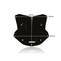 Bulle Wrs Bmw S 1000 XR ABS Noir brillant 29cm