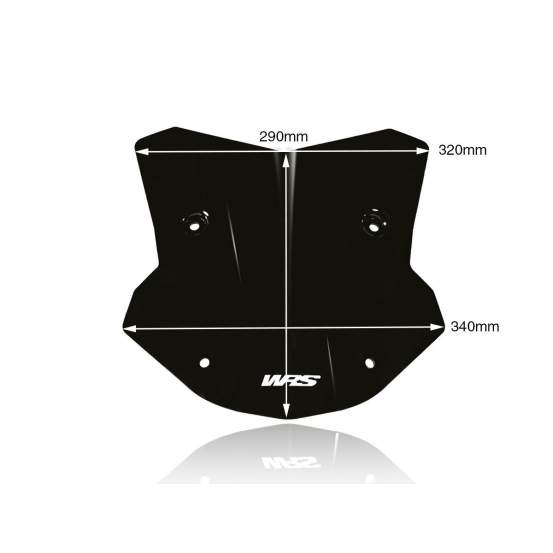 Bulle Wrs Bmw S 1000 XR ABS Noir brillant 29cm