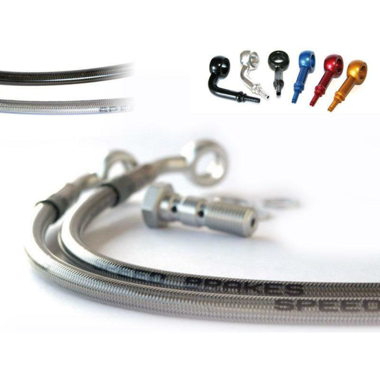 Durite de frein avant TECNIUM - Inox raccords alu - SHERCO SE-R / SE-F