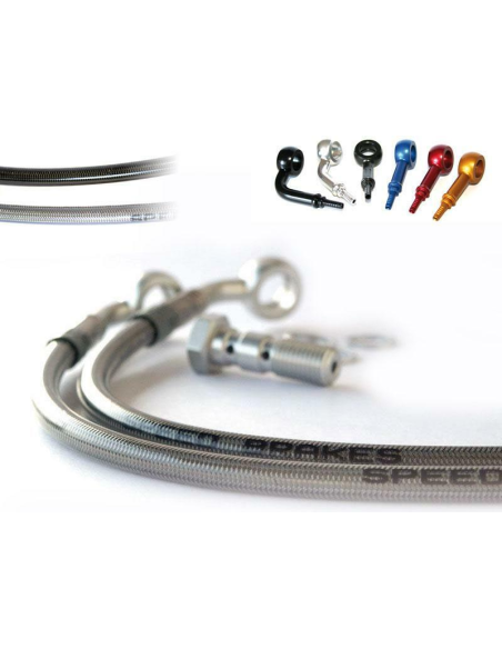 Durites de frein avant et arrière TECNIUM - Inox raccords alu - DUCATI Panigale 1199 R/1199 S
