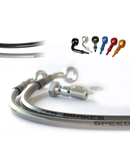 Durite de frein avant TECNIUM - Inox raccords alu - SUZUKI GSX-R 1000
