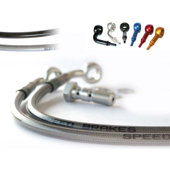Durite de frein avant TECNIUM - Inox raccords alu - SUZUKI GSX-R750