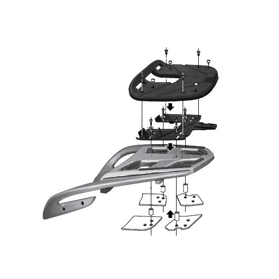 Support Top Case SHAD Top Master BMW R1200 RT 2008-2013 / K1600 B / GT 2012-2017