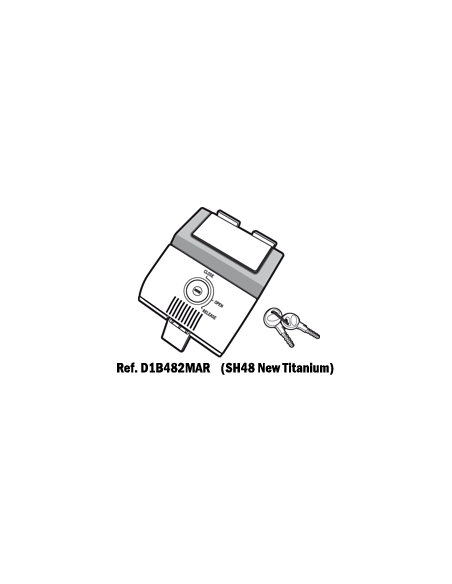 Serrure complète de Top Case SHAD SH48 Gris Titanium